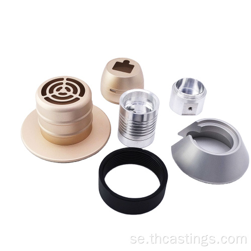 Aluminium/titandelar, CNC-svarvningsmekanisk komponent